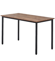 PERA Study Computer Desk, Dining Table, Rustic and Anthracite, Metal Frame