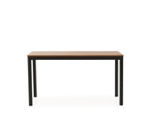 ANKA Dining Room Table, Rustic Top, Metal  Anthracite Frame