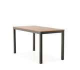ANKA Dining Room Table, Rustic Top, Metal  Anthracite Frame