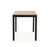 ANKA Dining Room Table, Rustic Top, Metal  Anthracite Frame