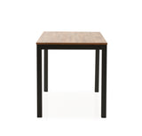 ANKA Dining Room Table, Rustic Top, Metal  Anthracite Frame