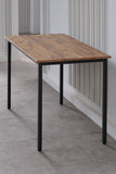 PERA Study Computer Desk, Dining Table, Rustic and Anthracite, Metal Frame