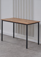 PERA Study Computer Desk, Dining Table, Rustic and Anthracite, Metal Frame