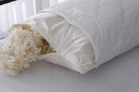 100% Organic Wool Pillow, Removable and Washable Cotton Pillow Cover, Adjustable Firmness