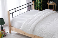 100% Natural Wool Comforter, Quilted Sateen Cotton Cover, Medium Weight, Hypoallergenic, Temperature Regulator
