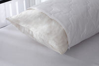 100% Organic Wool Pillow, Removable and Washable Cotton Pillow Cover, Adjustable Firmness