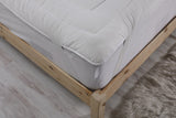 Natural Wool Mattress Topper, 100% Premium Merino Wool Filling, Quilted Natural Cotton Cover, Hypoallergenic